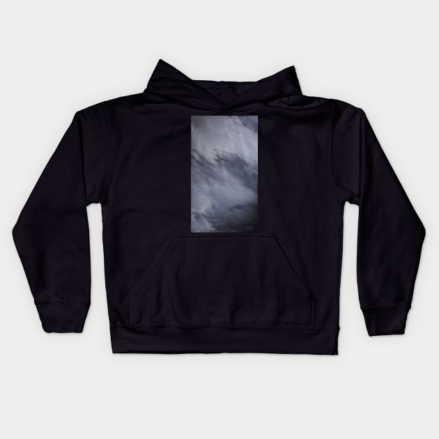 Grey Sky Abstract Painting Kids Hoodie by MihaiCotiga Art